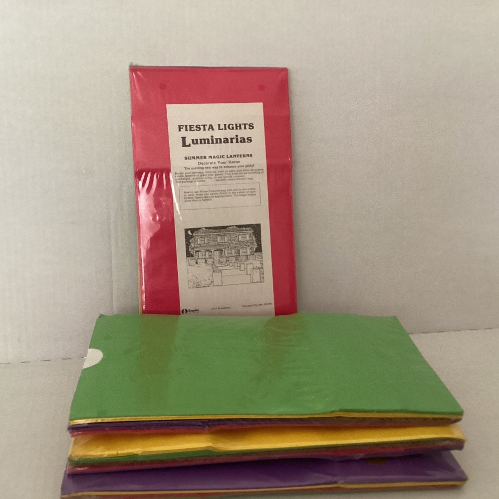 Empire fiesta lights luminarias green,red,purple and yellow 4 in pack (16)